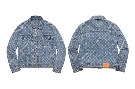 supreme lv denim jacket|louis vuitton supreme camo jacket.